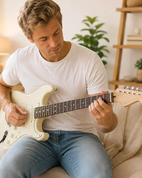 Open chord guitar workouts for chord changes and timing