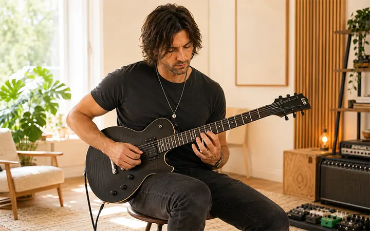 Straight rhythm guitar exercises and workouts