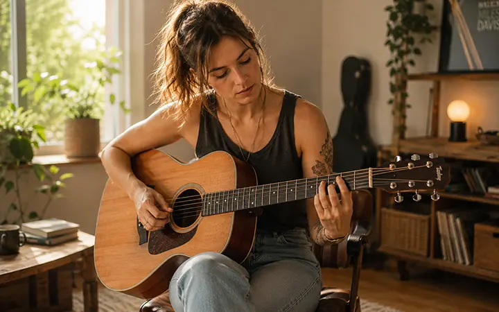 Chord strumming rhythm guitar workouts