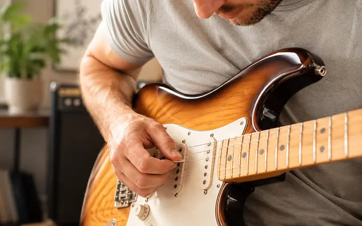 Guitar picking hand exercises and workouts