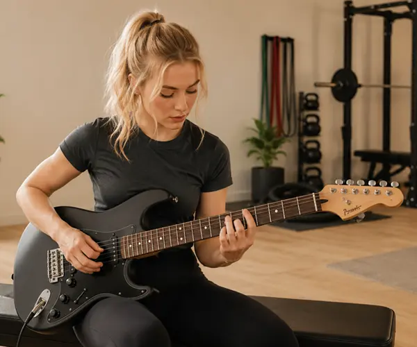 Guitar warmup workouts for finger control and coordination